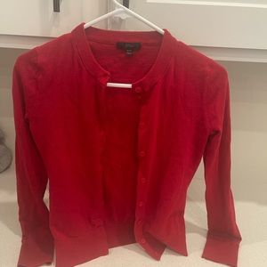 Red Cardigan Top